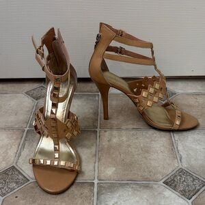 Guess Tan Strappy Heels